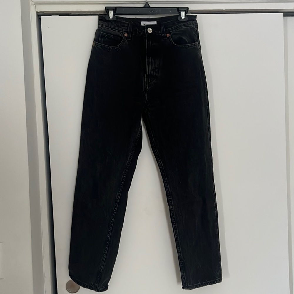Zara high rise mom jeans